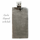 Sterling Silver Enameled Medic Alert Dog Tag Pendant (can be engraved on the back)