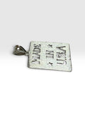 Sterling Silver MADE IN USA Dog Tag Pendant