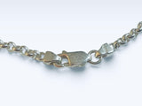 Sterling Silver Enameled Oval Plaque Medical ID Bracelet with Rolo Belcher Chain
