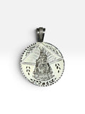 Sterling Silver Our Lady of Charity "Caridad del Cobre" 50mm (1.96" Diameter) Handmade Medal Pendant