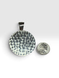 Sterling Silver Our Lady of Charity "Caridad del Cobre" 50mm (1.96" Diameter) Handmade Medal Pendant