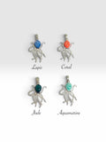 Sterling Silver Hand Enameled Octopus Pendant