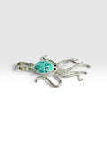 Sterling Silver Hand Enameled Octopus Pendant