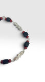 Sterling Silver Genuine 4mm Azabache Jet and Saint Lucy Eyes "Ojos de Santa Lucia" Bracelet