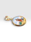 10 Karat Yellow Gold Saint Jude Thaddeus "San Judas Tadeo" and Sacred Heart of Jesus Scapular Medal