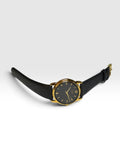 Vintage NOS 1990's Citizen Quartz Unisex Watch, Caliber 6031, 30mm Case, 17mm Genuine Black Leather Band