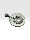 Sterling Silver Cuba Coat of Arms "Escudo Cubano" Nickel Size Pendant (Made in USA)