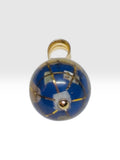 Yellow Gold Filled 3-D Enamel World Globe Charm