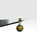 Yellow Gold Filled 3-D Enamel World Globe Charm