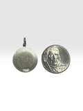Sterling Silver Rhodium-plated Saint John Neumann Pray for Us Nickel Size Medal