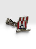 Sterling Silver Hand Enameled Flag of Puerto Rico Charm Pendant