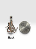 Sterling Silver Mary Help of Christians "Maria Auxiliadora" 1.23" Pendant