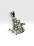 Sterling Silver Mary Help of Christians "Maria Auxiliadora" 1.23" Pendant