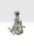 Sterling Silver Mary Help of Christians "Maria Auxiliadora" 1.23" Pendant