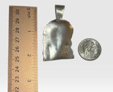 Sterling Silver Jesus with Thorns Heavy 30.3 gr 2.35-inch Pendant