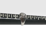 Vintage NOS 1980's 14 Karat White Gold 1/4 Carat TW (G-SI1) Genuine Diamonds Man's Cluster Ring