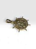 10 Karat Yellow Gold Reproduction Atocha Coin Boat Wheel Pendant