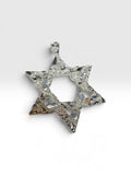 Sterling Silver Nugget-style Star of David Heavy-weight 2.25" Pendant