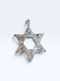 Sterling Silver Nugget-style Star of David Heavy-weight 2.25" Pendant
