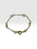14 Karat Yellow Gold Filled Cable Link Genuine Freshwater Pearl 5" Baby Bracelet