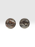 Authentic 1936 Buffalo Nickel Coins Sterling Silver Cuff Links