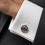 Authentic 1936 Buffalo Nickel Coins Sterling Silver Cuff Links