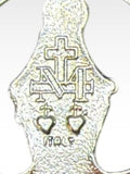 Vintage NOS 1970's Sterling Silver Open Design Miraculous Virgin Mary "Milagrosa" Pendant