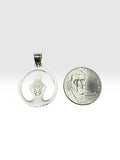 Vintage NOS 1970's Sterling Silver Open Design Miraculous Virgin Mary "Milagrosa" Pendant