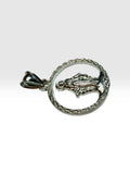 Vintage NOS 1970's Sterling Silver Open Design Miraculous Virgin Mary "Milagrosa" Pendant
