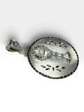 Sterling Silver Catholic Chalice Communion 34mm (1.34" Diameter) Medal Pendant