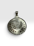 Sterling Silver Escudo Cubano "Cuba Coat of Arms" 34.6mm (1.36") Diameter Medal Pendant (Made in USA)