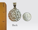 Sterling Silver 36mm (1.41") Diameter Our Lady of Charity "Caridad del Cobre" Medal Pendant