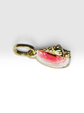 10 Karat Yellow Gold Hand-enameled Small Conch Charm Pendant