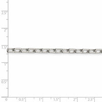 Goldia Sterling Silver Rhodium Plated Diamond-Cut Open Link Cable Chain, 7 in