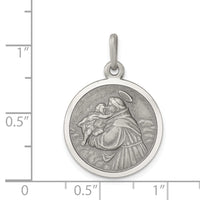 Sterling Silver Antiqued Saint Anthony Medal