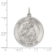 925 Sterling Silver Antiqued Saint Anthony Medal