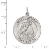 925 Sterling Silver Antiqued Saint Anthony Medal