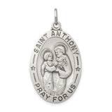 Quinn's Gold Sterling Silver Antiqued Saint Anthony Medal