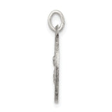 Saris and Things 925 Sterling Silver Antiqued Saint Barbara Medal