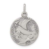 Sterling Silver Antiqued Saint George Medal