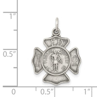 Sterling Silver Saint Florian Badge Medal