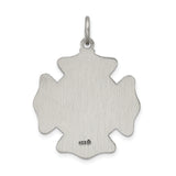 Saris and Things 925 Sterling Silver Saint Florian Badge Medal
