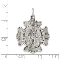 Saris and Things 925 Sterling Silver Saint Florian Badge Medal
