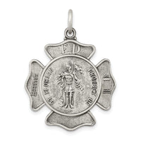 Saris and Things 925 Sterling Silver Saint Florian Badge Medal