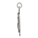 Saris and Things 925 Sterling Silver Antiqued Saint Florian Medal