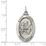 Saris and Things 925 Sterling Silver Antiqued Saint Joseph Medal