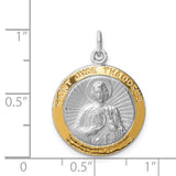 Goldia Sterling Silver Saint Jude Thaddeus Medal