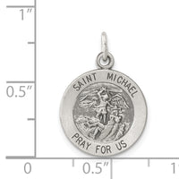 925 Sterling Silver Antiqued Saint Michael Medal