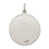 35 mm Sterling Silver Antiqued Saint Michael Medal