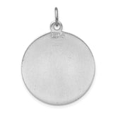 Quinn's Gold Sterling Silver Enameled Saint Michael Medal